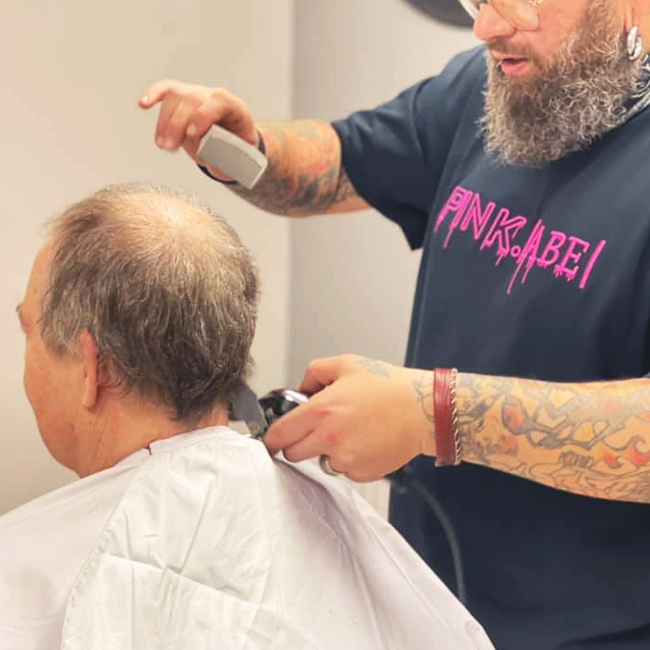 image of man's haircut